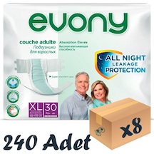 Evony 6 Damla Bel Bantlı Yetişkin Hasta Bezi XL 8 x 30 Adet Evony 6 Damla Bel Bantlı Yetişkin Hasta Bezi XL 8 x 30 Adet