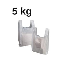 Beyaz Poşet Kalın Orta Boy Hışır Atlet Poşet 5 Kg