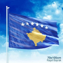 Kosova Cumhuriyeti Bayrağı Raşel Kumaş -bayrak -70x105 Cm 1