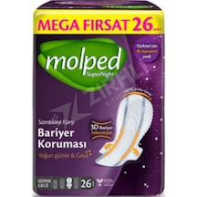4 Adet Molped Mega Fırsat Supernight Süper Gece 26'lı
