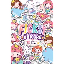 Sevimli Kawaii Unicorn Deniz Kızı Sticker Seti - 16 Adet Balık Kedi Etiket Çıkartma Diğer