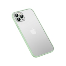 Apple Uyumlu iPhone 13 Pro Max Kılıf Lens Koruyuculu Kenarları Renkli Arkası Mat Kapak Retro