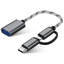 Alfais 4901 Usb 3.0 Otg To Type C Micro Usb Çevirici Adaptör