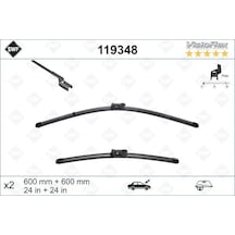 Sılecek - 451 - Supurgesı Takımı 600mm / 600mm Mercedes W204 S204 C218 X218 W212 - Edntrend - C207 Swf