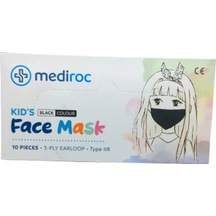 Siyah Çocuk Maskesi Lastikli 10 Parça Go-53-vice 02993