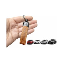 Nissan Uyumlu Suni Deri Anahtarlık Şık Tasarım, Dayanıklı Kullanım Kahverengi 1 Adet