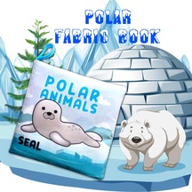 Tox Ingilizce Kutup Hayvanları Kumaş Sessiz Kitap E125 - Bez Kitap