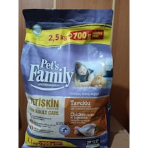 Pet's Family Tavuklu Yetişkin Kedi Maması 2500 G + 700 G Pet's Family Tavuklu Yetişkin Kedi Maması 2500 G + 700 G