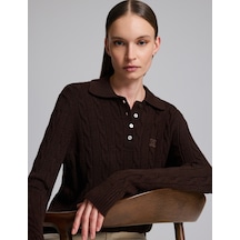 Pierre Cardin Kahverengi Regular Fit Basic Kazak 50331499-vr029