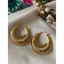 Çelik Big Vintage Küpe Çok Renkli