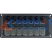 MOONLIHT YATAY 7'Lİ SWITCH PANEL SİGORTALI