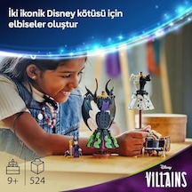 Kötüleri Malefiz'in Ve Cruella De Vil'in Elbiseleri 43262-9 Yaş Üzeri Kız Ve Erkek Çocuklar İçin Sergileme Standı, 2 Mini Bebek Ve 2 Hayvan Figürü İçeren Oyuncak Yapım Seti 524 Parça