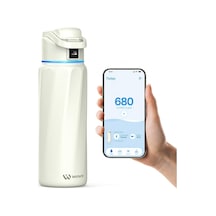 Boost Yalıtımlı Paslanmaz Çelik Akıllı Su Şişesi, 32 Oz Bluetooth Akıllı İzleyici Ve İçki Hatırlatma Beyaz