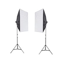 Rabsev Softbox 50x70cm İkili Set Tek Duylu Sürekli Işık Youtube Video Ve Fotoğraf Çekimi