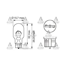 Bosch Ampül Eco 12v Büyük Dipsiz 16w / W16w Sinyal Ve Fren Ampülü Dipsiz 67 1987302821