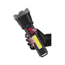 Panther Pt-6106 Usb Şarjlı Max 600 Lümen 3 Watt Led + Cob Led El Çok Renkli