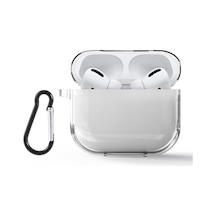 Airpods Pro 2 İle Uyumlu Şeffaf Silikon Kılıf Tam Koruma Kancalı Anahtarlık Delikli Apple Airpods Pro 2 İle Uyumlu Diğer