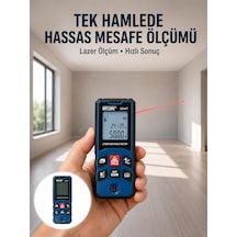 Lazer Metre 50 Mt Hassas Ve Hızlı Ölçüm Özellikli Yeni Nesil - Lisinya 0 - 300 MM