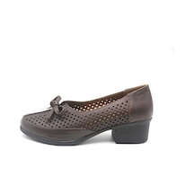 Castle Black 24556 Kadn Deri Comfort Ayakkabı Kahve Kahverengi