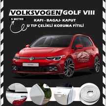 Volksvogen Golf 8 Oto Araç Kapı Koruma Fitili 5metre Parlak Beyaz Renk
