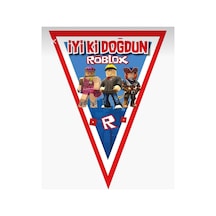 Roblox Parti Malzemeleri Üçgen İyiki Doğdun Flama Renkli Tüm Yaşlar