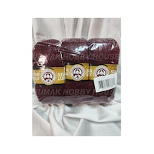 Star Lurex Bordo El Örgü İpi 3 Adet - Renk: 035k