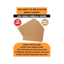 100 Adet 35cm X 50cm 100 Gr. Baskısız Kraft Kağıt, Hediye Ürün Paketleme, Oto Paspası, Çocuk Etkinlikleri