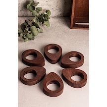 Snippy Yummy - 6 Adet Ahşap Yumurta Sunumluk Yumurtalık Sofra Sunumu Organizer Ahşap