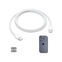 Biishe Apple Uyumlu  15/15 Pro Type-c To Type-c Hasır Örgü Hızlı Şarj Kablosu 1m