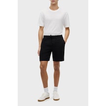 Tommy Hilfiger Bağlamalı Normal Bel Keten Bermuda Short Erkek Short Mw0mw44353 Bds Siyah