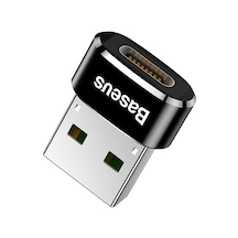 Tr Bilgisayar/telefon Mini Hub Adaptörü, Siyah, 3a, Giriş: Usb Type A 2.0, Çıkış: Usb Type C,seyahat Boy, Hafif