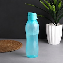 Büyük Boy Kapaklı Su Matarası 1000 Ml, Şeffaf Plastik Sporcu Su Şişesi, Bpa İçermez, Mavi Turuncu Siyah Mor Ren Diğer