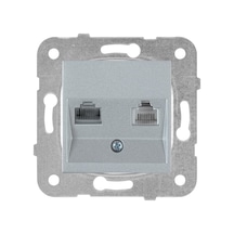 Viko Novella/trenda Gümüş Data Ve Nümeris Cat5e Ve Cat3 Mekanizma Ve Düğme/kapak Vakumlu Paket