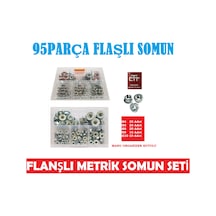 Flanşlı Pullu Somun Seti 95 Parça M4-M5-M6-M8-M10