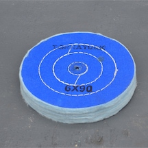 6x60 6 İnç Mavi Polisaj Keçesi - 150mm