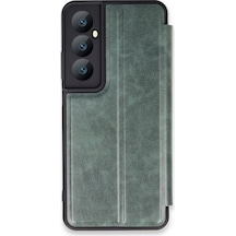 Newface Realme C65 Kılıf Flip Cover - Semeglbl - 32 Koyu Yeşil
