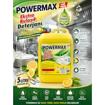 Powermax Extra Limonlu Bulaşık Deterjanı 5 L Elde Bulaşık Yıkama Deterjanı