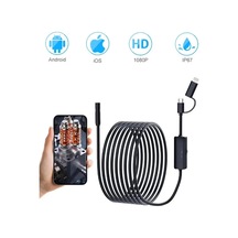 Endoskop Yılan Video Kamera Apple Uyumlu iOS Ve Android  Led Li 10 Metre 8 Mm Sert Kablo 2mp --121710