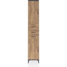 Hyperion Dolap 4 Raflı 3 Çekmeceli 2 Kapaklı 44x44x243 Antras... Antrasit