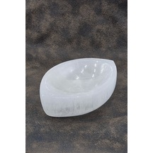 Enerji Çanağı Beyaz Selenit Oval Kase 45ov