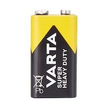Varta Super Heavy Duty 9V Çinko Karbon Alkalin Pil