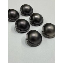 İtalyan Metalize Plastik Trençkot Düğmesi / 6 Lı Set / 2,3 Cm