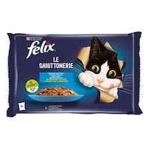 Purina Felix Multipack Somonlu Ton Balıklı Yetişkin Kedi Maması 4 x 85 G