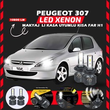 Peugeot 307 Makyajlı Kasa Kısa Far Uyumlu Şimşek Etkili Led Xenon Premium Series H1