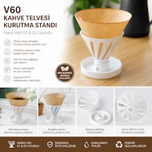V60 Kahve Telvesi Kurutma Standı Hario V60 Uyumlu Filtre Kurutucu Pour Over Kahve Aksesuarı