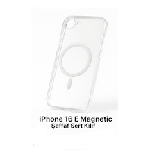 C.power Magsafe Şeffaf Sert Kılıf İphone16,16pro,16pro Max ,plus Ve E Uyumlu, Darbeye Dayanıklı Pc Malzeme Şeffaf