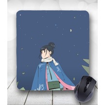 Çizgi Karakter Baskılı Kare Bilek Destekli Mouse Pad Mousepad