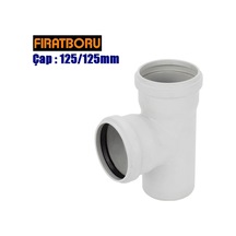 Fırat Pvc Te Çatal 125/125mm, Te Çatal, 1 Adet