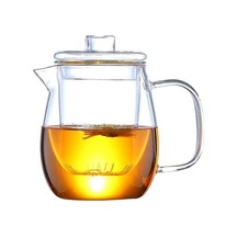 Isıya Dayanıklı Cam Demlik Çay Pot Kung Fu Çay Seti Puer Su Isıtıcısı Kahve Cam Makinesi Uygun Ofis Çay Setleri 500ml Çaydanlıklar Altın - Buz Mavisi