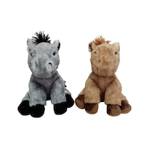 Mey İthalat Pb31558-23 Peluş Oturan At 23 Cm Çok Renkli